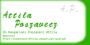 attila poszavecz business card